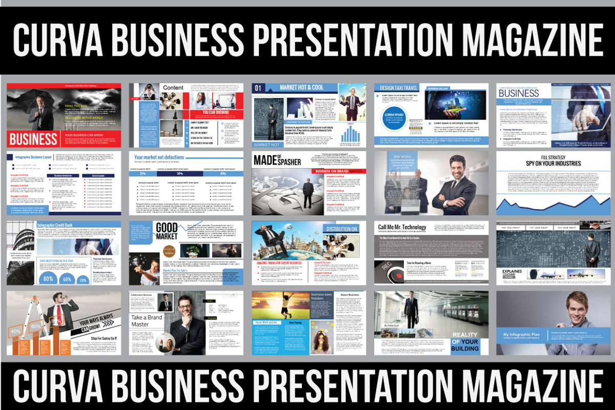 Curva Business Magazine Presentation, a Presentation Template by Orlin (Photo 2 of 5)