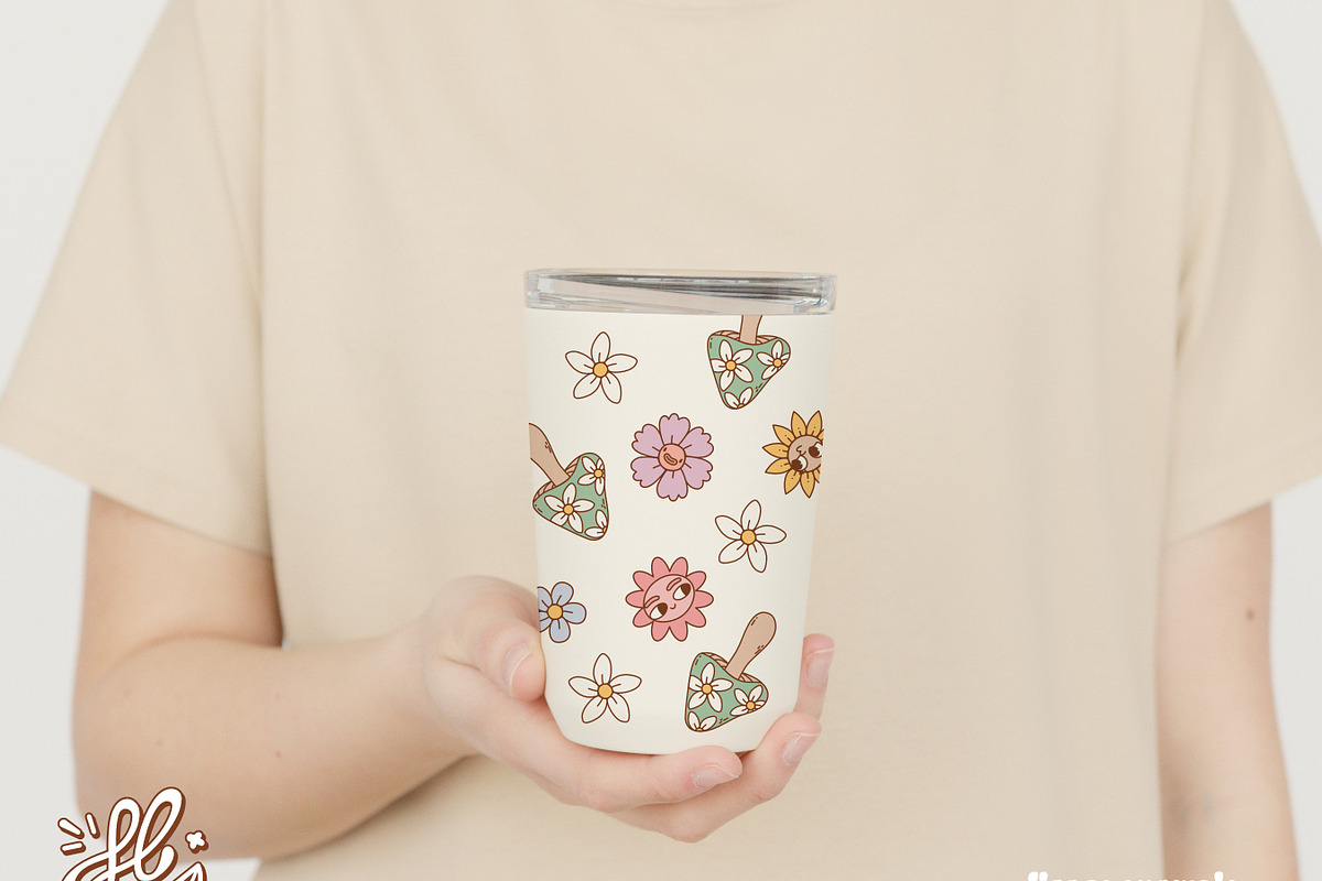 Flower power - retro groovy bundle, an Object Illustration by Huxmay (Photo 11 of 13)