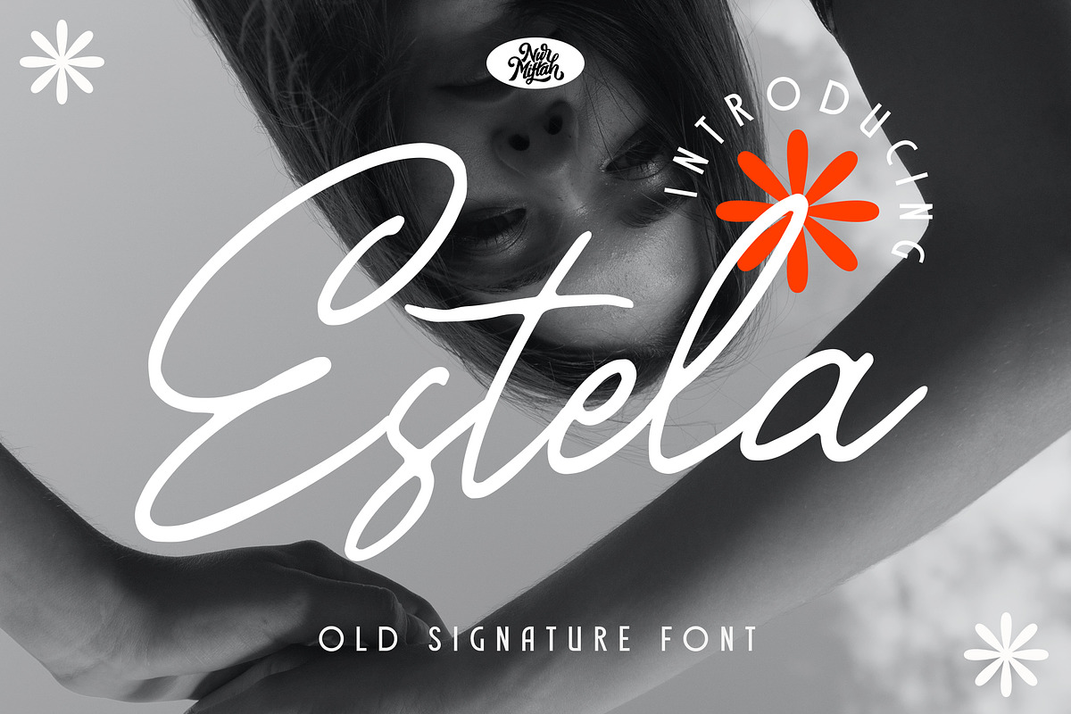 Estela - Old Signature Font, a Script Font by Nurmiftah (Photo 1 of 6)
