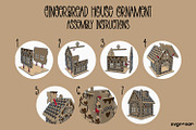 Gingerbread Christmas Houses, a Decorative Illustration by svgocean (Thumbnail 11 of 11)