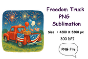 Freedom Truck PNG – Sublimation, a Seasonal Illustration by Smillyy Threads (Thumbnail 1 of 6)