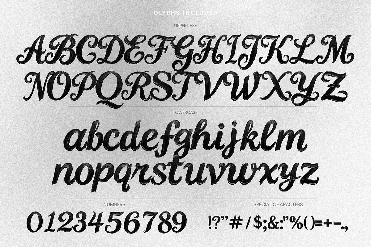 Brush Noire - Textured Hand Painted, a Font by AndrewPixelType (Photo 6 of 7)