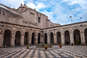 Courtyard and arcades at Arequipa, Peru, an Architecture Photo by GoodGoods