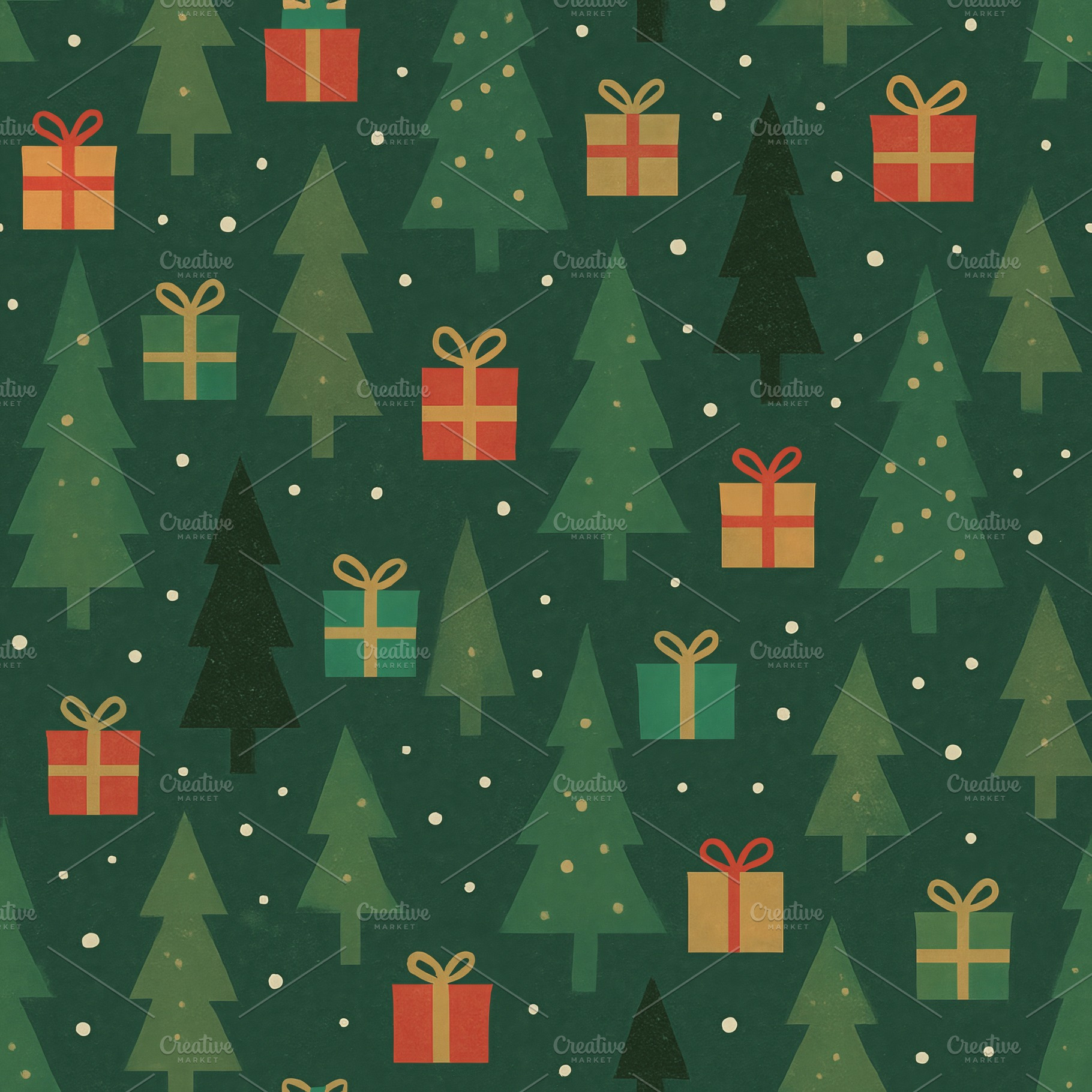 Christmas texture with festive trees, a Photo by Dvoevnore photos