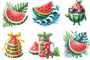 Hello Summer Juicy Watermelon, an Illustration by CraftArtStudio (Thumbnail 2 of 6)