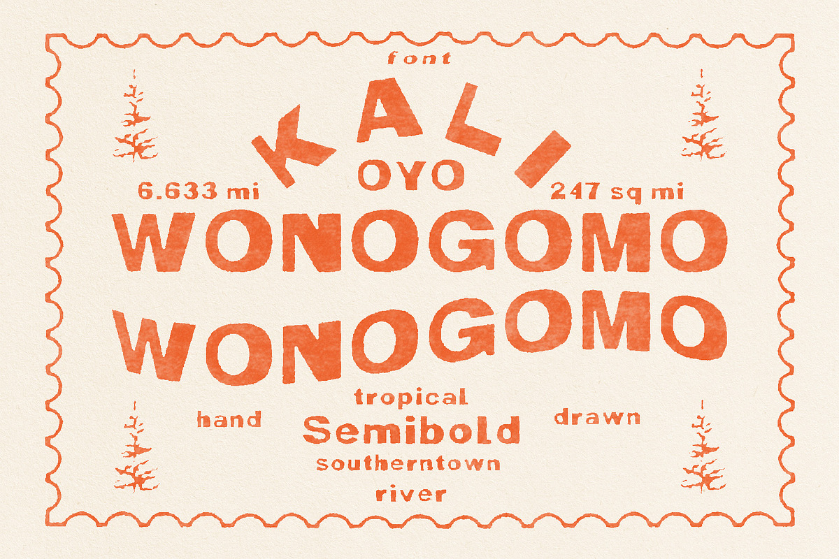 Wonogomo - Display type, a Handwritten Font by Southerntown (Photo 1 of 3)