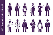 People Silhouettes Vector Bundle, a Person Illustration by nandinigraphics (Thumbnail 4 of 5)