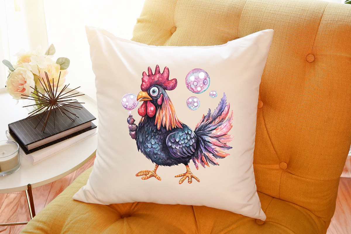 Halloween Rooster Ghost Clipart, an Illustration by Sublimation Artist (Photo 6 of 6)