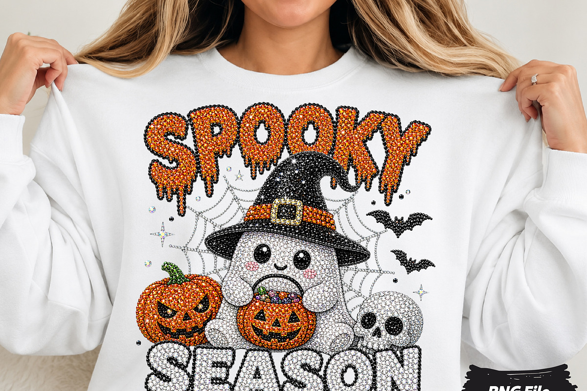 Rhinestone Spooky PNG, a Seasonal Illustration by DreamCafeArt (Photo 1 of 6)