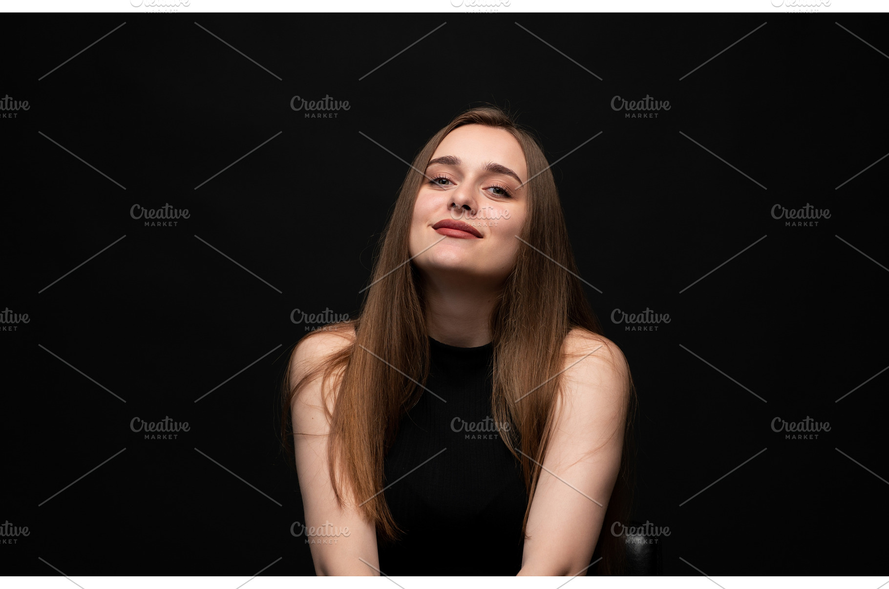 Young woman with long brown hair, a Person Photo by volodymyrshtun13795