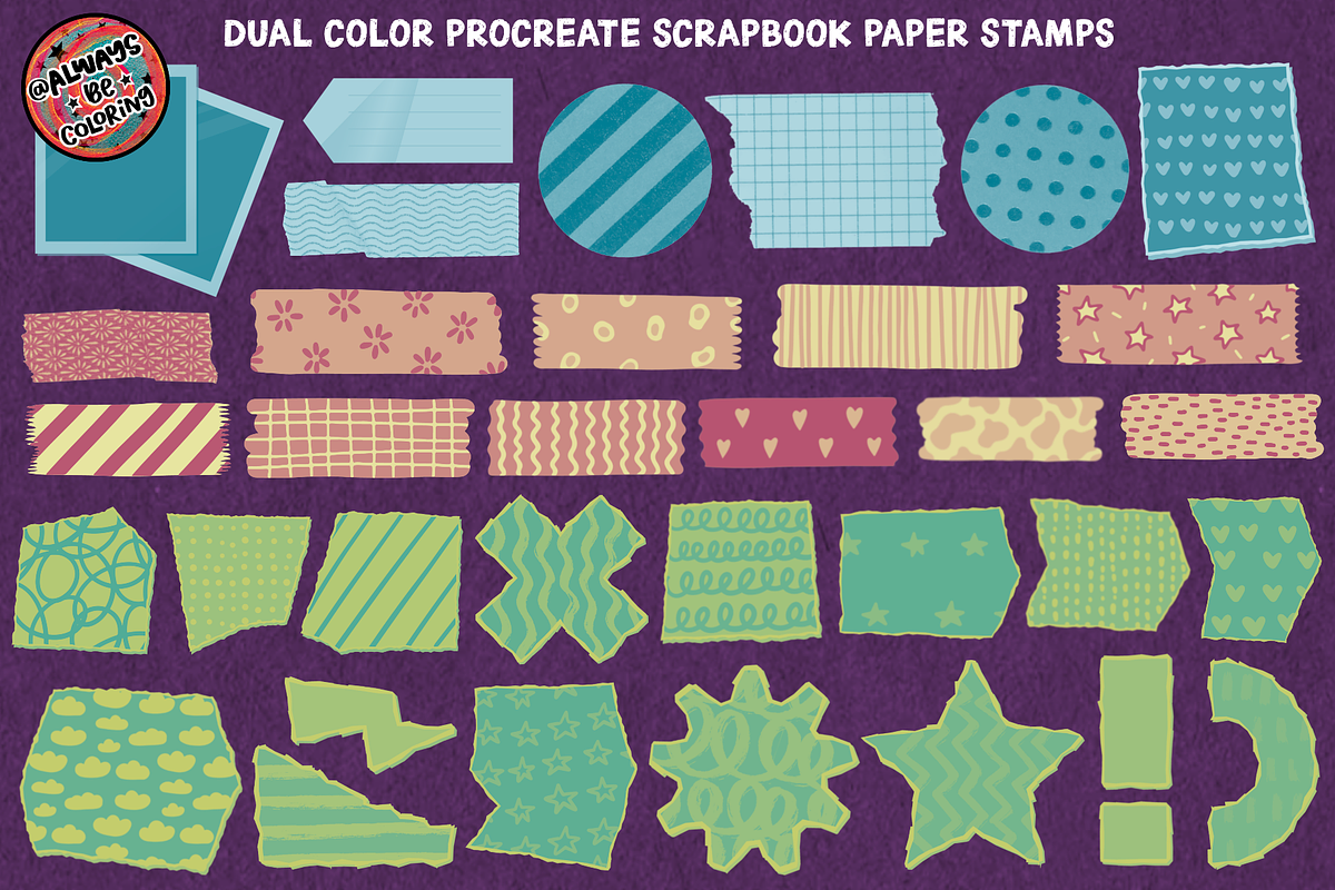 Procreate Vintage Scrapbook Bundle, a Brush Add-On by AlwaysBeColoring