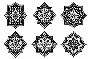 Geometric Floral Ornaments, an Object Graphic by Billah Hub