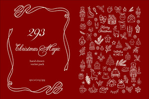 Whimsical Christmas Illustration Set