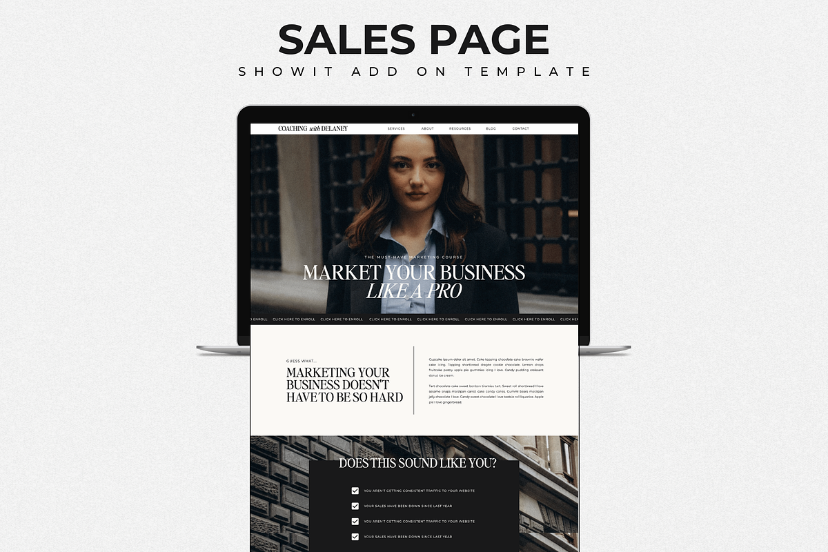 Showit Sales Page Template, a Landing Page Template by Blush Created (Photo 1 of 18)