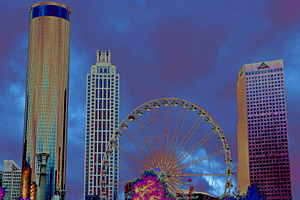America, cheerful colorful Atlanta.