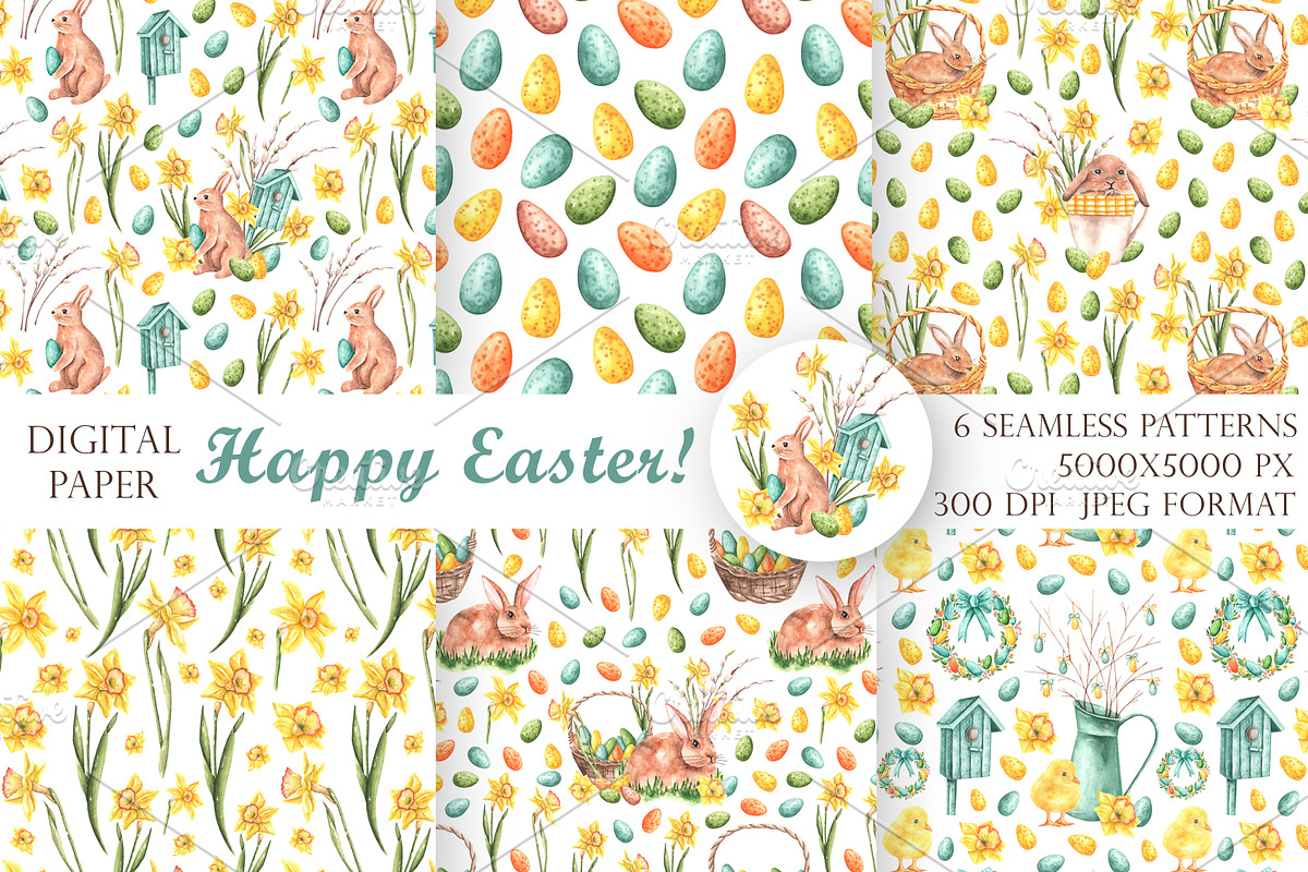 Easter traditions watercolor set., an Illustration by SabinaWatercolorArt (Photo 4 of 18)
