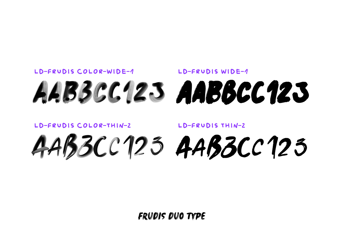 FRUDIS. OTF SVG PAINT Duo fonts., a Handwritten Font by Luxfont (Photo 9 of 10)