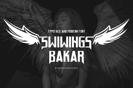 Swiwings Bakar - Typeface Font, a Blackletter Font by QR Design Studio