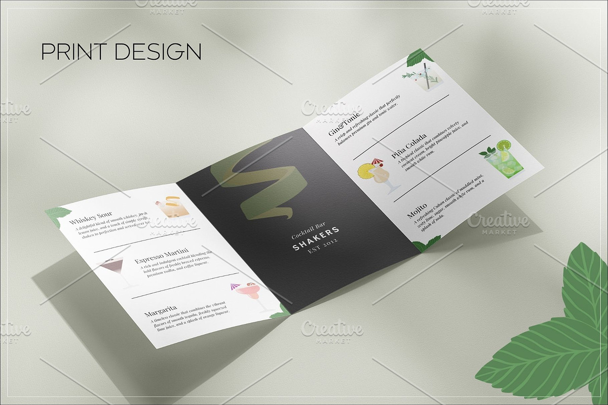 Cocktail Bar - Drinks & Garnish Set, a Food Illustration by K/O Design (Photo 5 of 7)