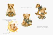 teddy bears and nursery clipart, a Decorative Illustration by Pink Studio Art (Thumbnail 5 of 10)