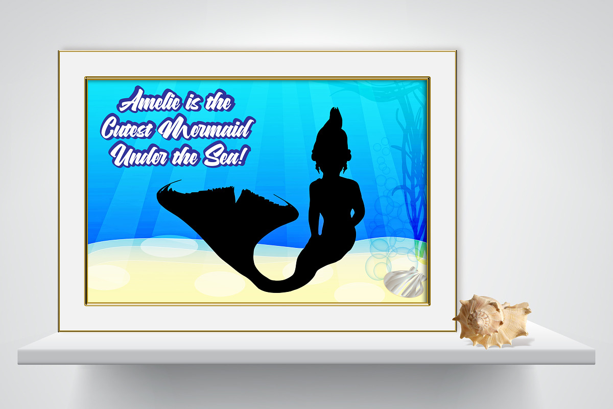 Mermaid Silhouette AI EPS PNG, a Work Illustration by FrankiesDaughtersDesign (Photo 8 of 9)