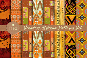 AFRICANA 8 Seamless Patterns Set