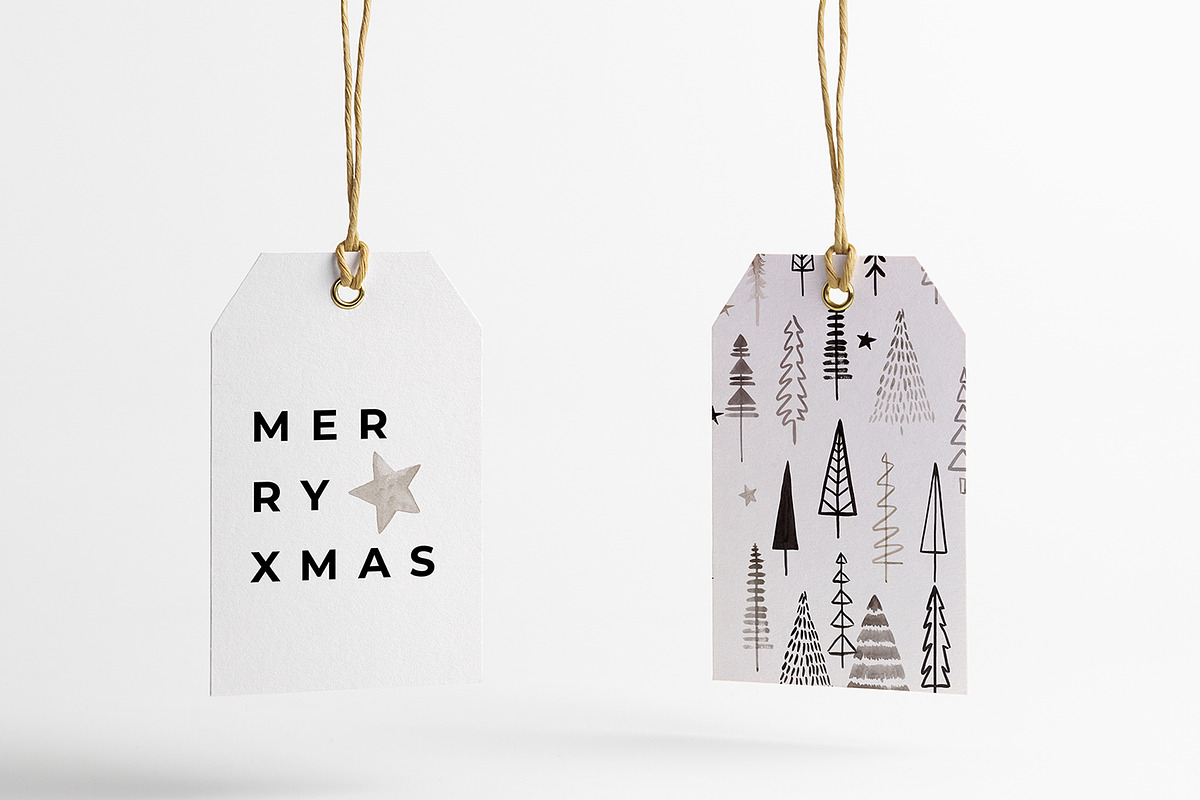 WATERCOLOR XMAS TREE BUNDLE, an Illustration by KruthDesign (Photo 7 of 9)