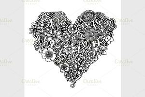 Ornate Floral Heart