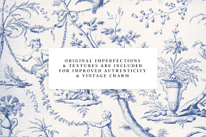 Vintage Toile Victorian PNG Patterns