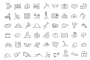 Geology and Mining Line Icons Set, an Outline Icon by Tettygreen (Thumbnail 2 of 2)