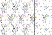 Cute rabbits patterns colection!, a Pattern Graphic by Irene_Boiko_ART (Thumbnail 5 of 21)