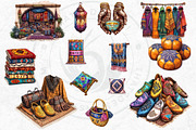 Morocco Travel clipart Set, a Decorative Illustration by ThatsDesignArt (Thumbnail 8 of 10)