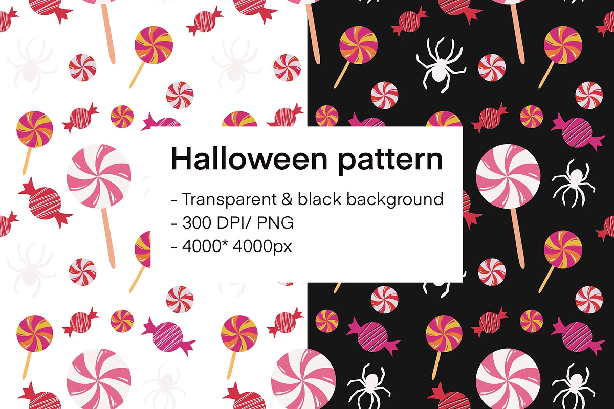 Halloween candy patterns, an Illustration by Volha (Photo 3 of 4)