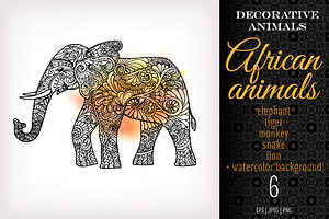 5 Decorative African Animals