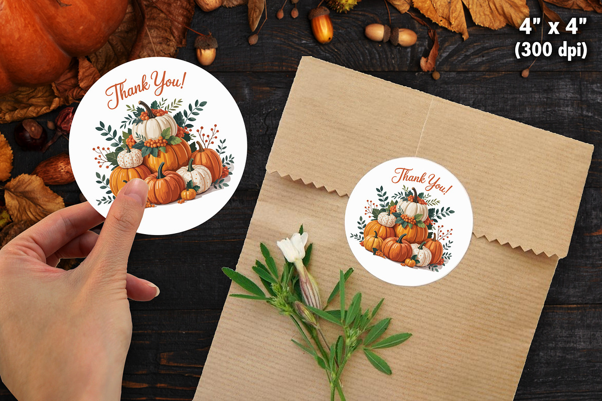 Fall Autumn Thank You Sticker Bundle, an Illustration by Actual Pixel (Photo 2 of 22)