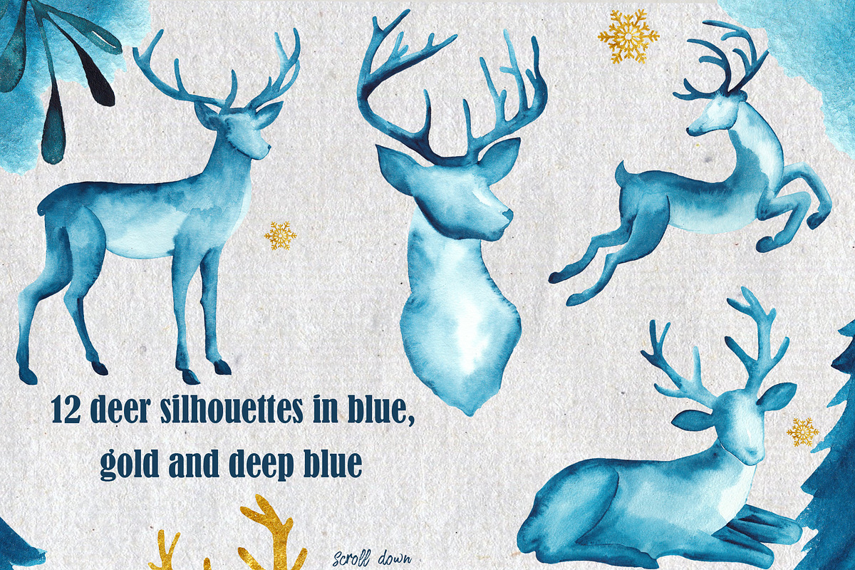 Winter in deep blue. Watercolor, an Object Graphic by Ana-Sakuta (Photo 6 of 16)