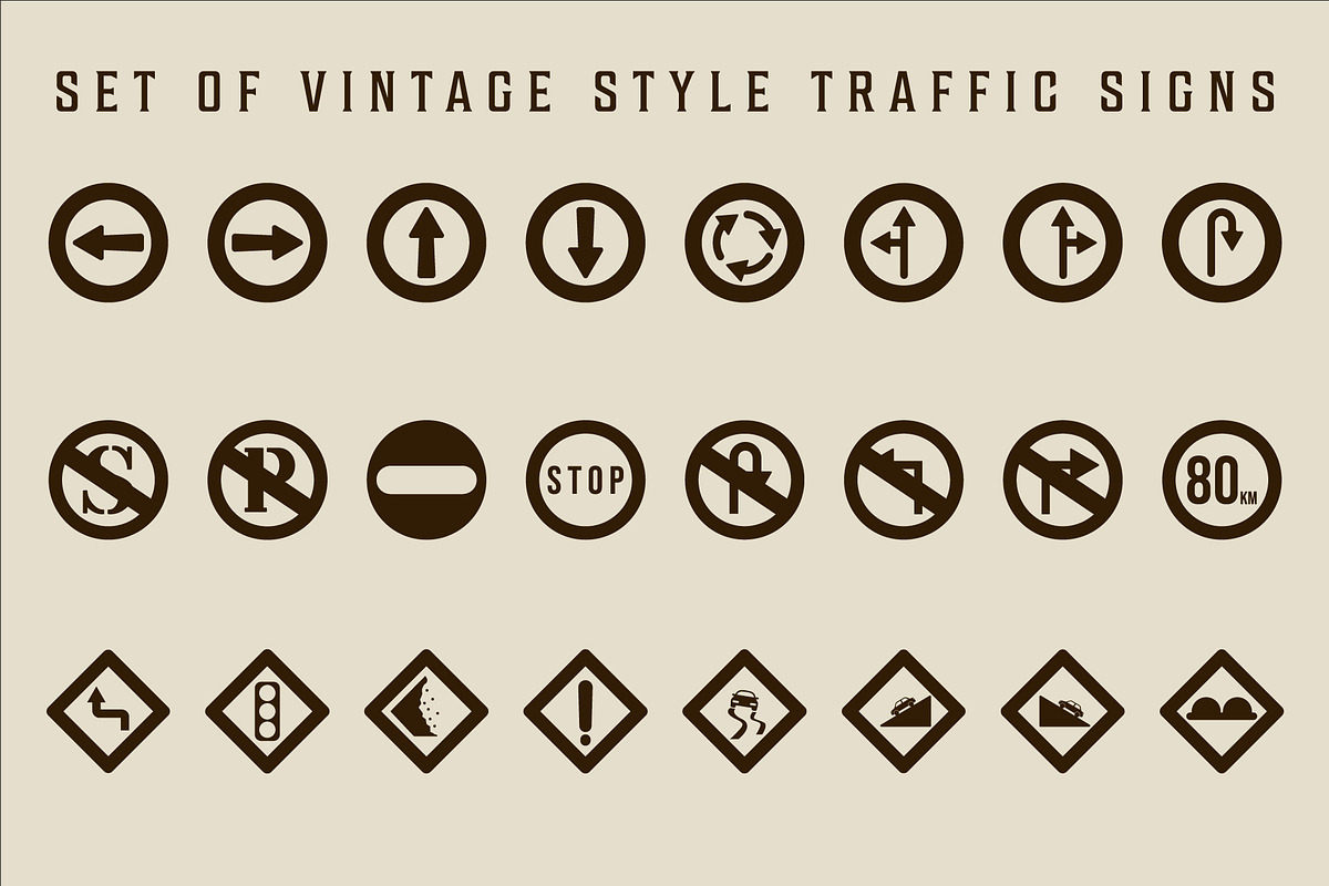 set of isolated traffic signs icon, a Branding & Logo Template by zyxroun shop