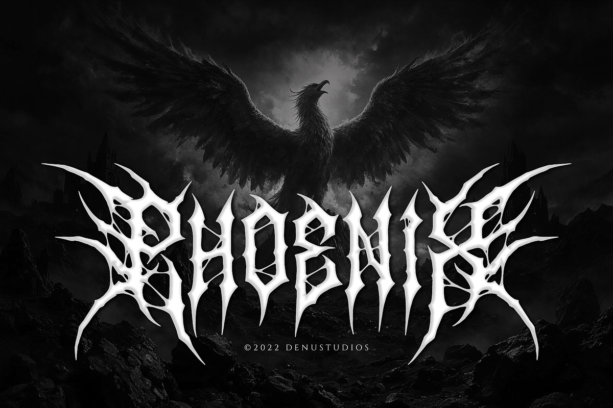 Razorth | Black Metal Font, a Blackletter Font by Denustudios (Photo 3 of 12)