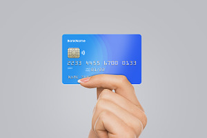 Realistic Credit/Debit Card Mockup