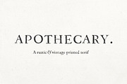 Apothecary Serif, a Serif Font by Nicky Laatz (Thumbnail 1 of 11)