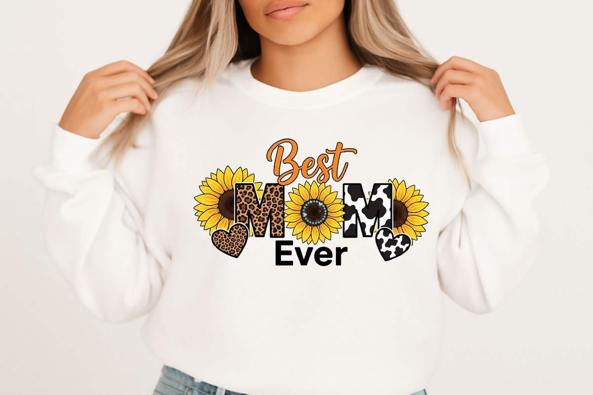 Best Mom Ever Mother's Day PNG, Mom, an Illustration by Designking (Photo 2 of 6)