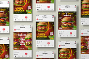 6 burger post  template design, a Social Media Template by graphic bakers (Thumbnail 2 of 6)