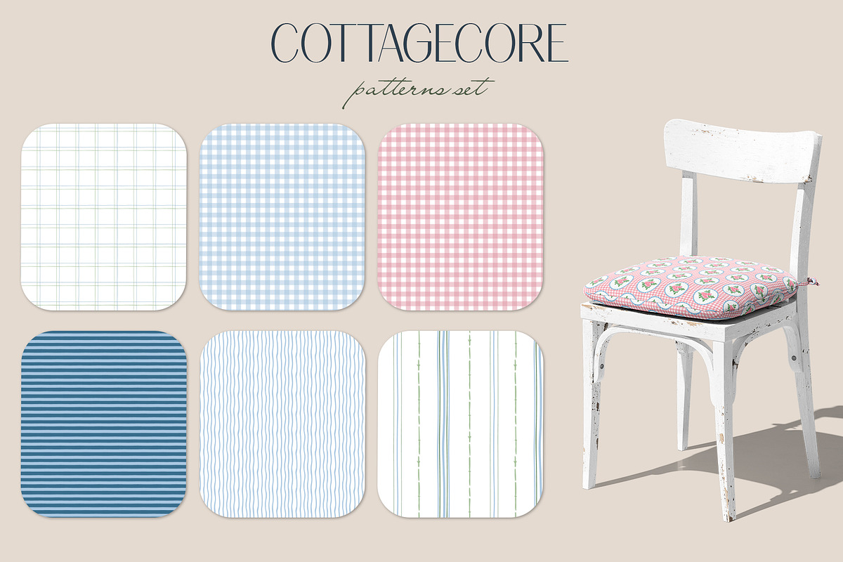 Blooming Cottagecore Dreams Patterns, a Pattern Graphic by Elena Dorosh (Photo 6 of 12)