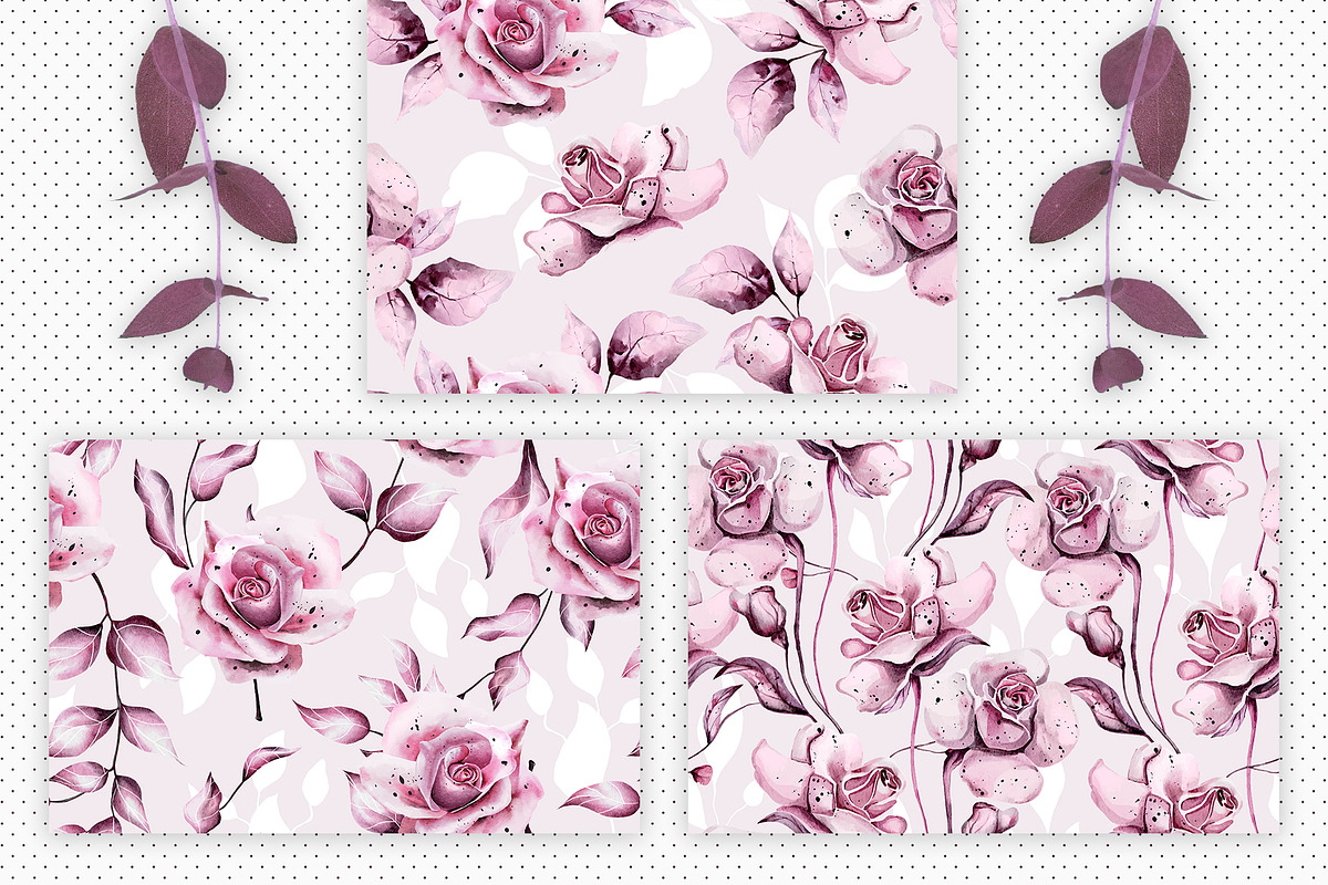 Pink Roses - Seamless Patterns, a Pattern Graphic by Pretty Meerkat (Photo 6 of 6)