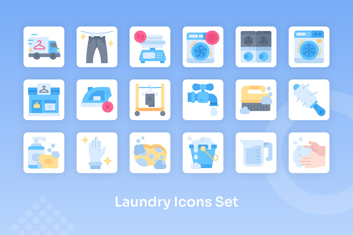 Laundry Icons Set - Flat, an Icon by Kmg Design (Photo 3 of 3)