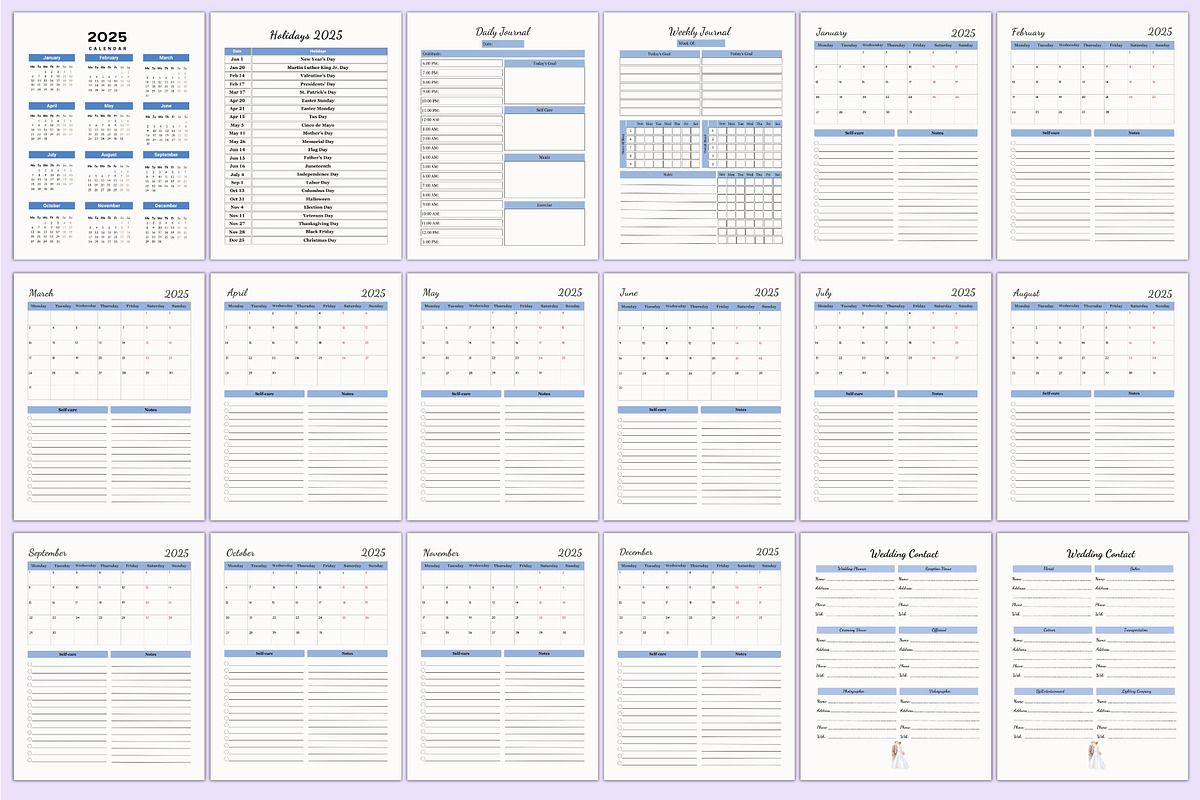 2025 Wedding Planner For Canva, a Stationery Template by Shumaya (Photo 2 of 5)