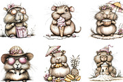 Whimsical Summer Capybara Clipart, an Illustration by Designking (Thumbnail 4 of 5)
