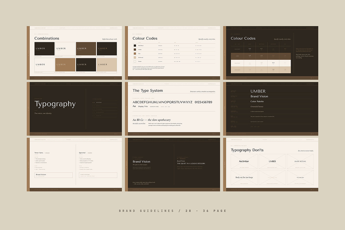 UMBER / Brand Guidelines Template, a Presentation Template by Leleka.Store (Photo 14 of 20)