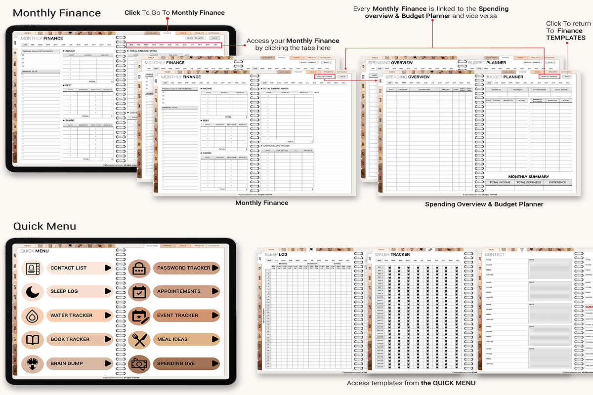 Boho Digital Planner 2025-2026, a Branding & Logo Template by Plamarplanners (Photo 3 of 10)