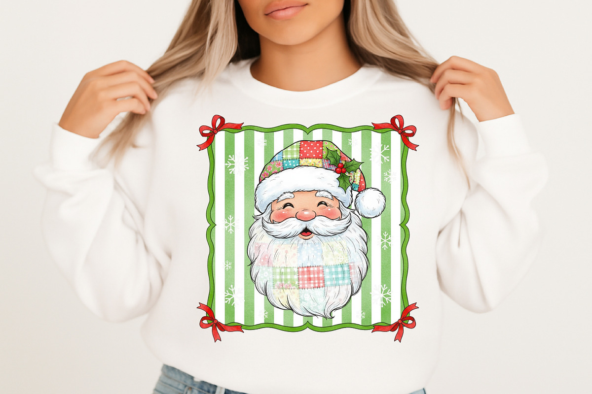 Patchwork Santa Claus Christmas Png, an Illustration by Libby Wishes (Photo 5 of 5)